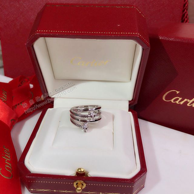 Cartier飾品 卡地亞釘子 新款 多層光面戒指  zgk1226